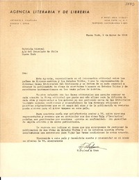 [Carta] 1946 mar. 9, Nueva York, [EE.UU.] [a] Gabriela Mistral, Nueva York, [EE.UU.]