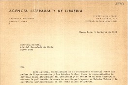 [Carta] 1946 mar. 9, Nueva York, [EE.UU.] [a] Gabriela Mistral, Nueva York, [EE.UU.]