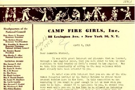 [Carta] 1946 abr. 8, N. York, [EE.UU.] [a] Gabriela Mistral