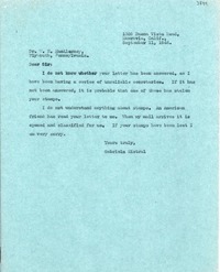 [Carta] 1946 sept. 11, Monrovia, California [a] W. H. McAlarney, Plymounth, Pennsylvania