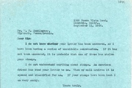 [Carta] 1946 sept. 11, Monrovia, California [a] W. H. McAlarney, Plymounth, Pennsylvania