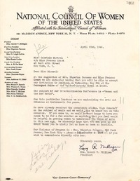 [Carta] 1946 abr. 23, N. York [a] Gabriela Mistral, N. York