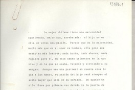 El carácter de la mujer chilena