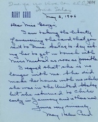 [Carta] 1946 mayo 2 [a] Miss Gengi