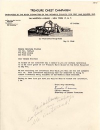 [Carta] 1946 mayo 2, New York [a] Gabriela Mistral