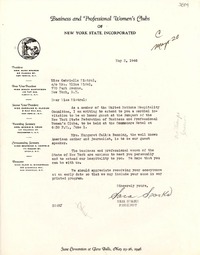 [Carta] 1946 mayo 3, New York [a] Gabriela Mistral