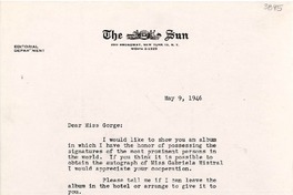 [Carta] 1946 mayo 9, N. York [a] Audrey Gorge