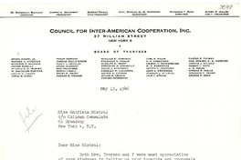 [Carta] 1946 mayo 13, N. York [a] Gabriela Mistral, N. York