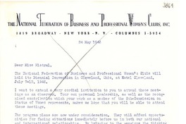 [Carta] 1946 mayo 24, N. York [a] Gabriela Mistral