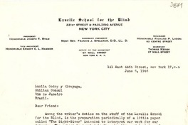 [Carta] 1946 jun. 6, N. York [a] Lucila Godoy, Río de Janeiro, Brasil