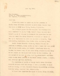 [Carta] 1946 jun. 10 [a] Director de "Office of Price Administration", Los Ángeles, California