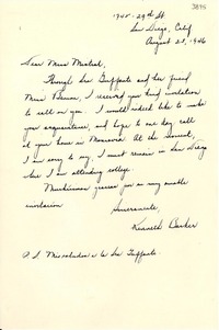 [Carta] 1946 ago. 23, San Diego, California [a] Gabriela Mistral