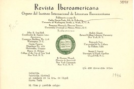 [Carta] 1946, Nueva York [a] Gabriela Mistral, Nueva York