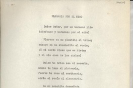 Plegaria por el nido