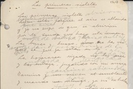 Las primeras violetas