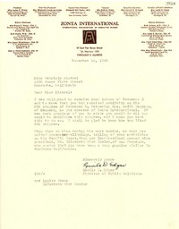 [Carta] 1946 nov. 14, [Chicago, Illinois] [a] Gabriela Mistral, Monrovia, California