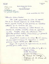 [Carta] 1946 nov. 19, [Santa Mónica, California] [a] [Gabriela] Mistral