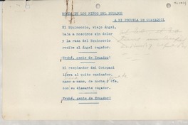 Ronda de los niños de Ecuador