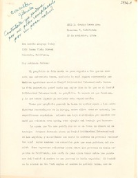 [Carta] 1946 nov. 29, Pasadena, California [a] Lucila Godoy, Monrovia, California