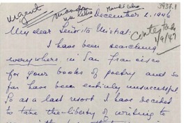 [Carta] 1946 dic. 2, San Francisco [a] Gabriela Mistral