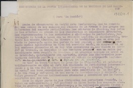 Conferencia de la prensa internacional de la Sociedad de las Naciones