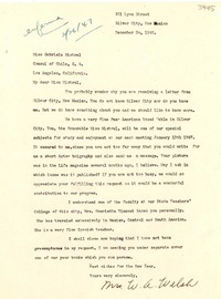 [Carta] 1946 dic. 30, Silver City, New Mexico [a] Gabriela Mistral, Los Ángeles, California