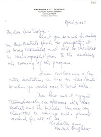 [Carta] 1947 abr. 9, Pasadena, California [a] Consuelo Saleva