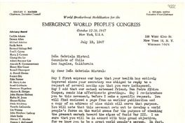 [Carta] 1947 jul. 19, N. York [a] Gabriela Mistral, Los Angeles, California