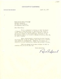 [Carta] 1947 abr. 29, California [a] Lucila Godoy Alcayaga, Los Ángeles, California