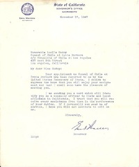 [Carta] 1947 nov. 17, Sacramento, California, [EE.UU.] [a] Lucila Godoy, Los Angeles, California, [EE.UU.]