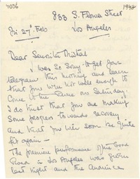 [Carta] [1948] feb. 27, Los Angeles [a] Gabriela Mistral