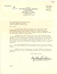 [Carta] 1947 dic. 18, Long Beach, California [a] Gabriela Mistral