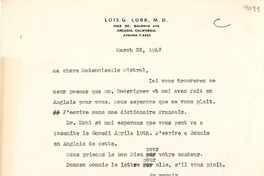 [Carta] 1948 Mar. 22, Arcadia, California, [EE.UU.] [a] [Gabriela] Mistral
