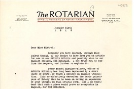 [Carta] 1948 ene. 9, Chicago, Illinois [a] Gabriela Mistral, Santa Bárbara, California