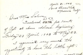 [Carta] 1948 abr. 21, Monrovia, California [a] [Consuelo] Saleva
