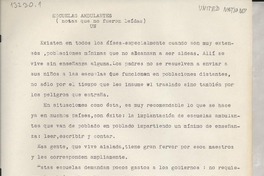 Escuelas ambulantes : (Notas que no fueron leídas)