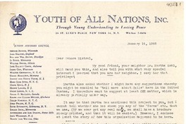 [Carta] 1948 ene. 14, New York [a] Gabriela Mistral, Arcadia, California