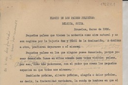 Elogio de los países pequeños : Bélgica, Suiza