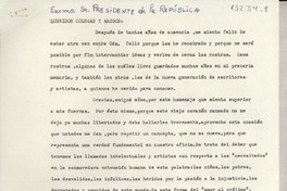 [Discurso pronunciado por Gabriela Mistral en el Teatro Municipal con ocasión del homenaje de los Intelectuales]