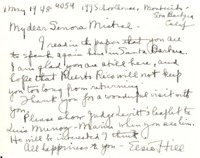 [Tarjeta] 1948 mayo 1, Santa Barbara, California [a] Gabriela Mistral