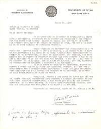 [Carta] 1948 ene. 25, Salt Lake City, Utah [a] Gabriela Mistral, Santa Mónica, California