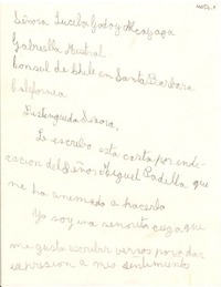 [Carta] 1948 jul. 27, Bronx, New York [a] Gabriela Mistral, Santa Bárbara, California