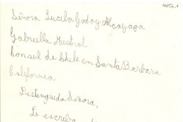 [Carta] 1948 jul. 27, Bronx, New York [a] Gabriela Mistral, Santa Bárbara, California