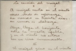 La canción del maizal