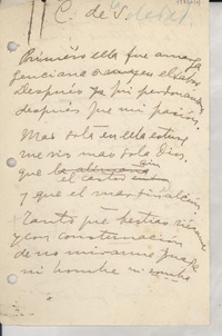 [Canción de soledad]