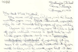 [Carta] 1950 ene. 27, Rome, Georgia, [EE.UU.] [a] Gabriela Mistral