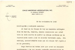 [Carta] 1948 nov. 18, N. York [a] Gabriela Mistral, Mérida, México