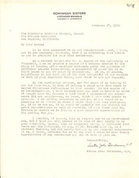 [Carta] 1950 feb. 27, Madison, Wisconsin, [E.E.U.U.] [a] Gabriela Mistral, Los Angeles, California, [E.E.U.U.]