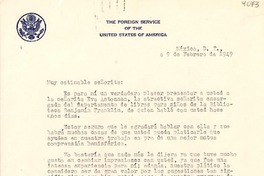 [Carta] 1949 feb. 9, México, D. F. [a] Gabriela Mistral, Veracruz, [México]