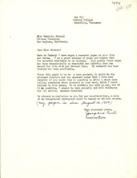 [Carta] [1950 jul.], Nashville, Tennessee, [E.E.U.U.] [a] Gabriela Mistral, Santa Bárbara, California